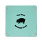 Barbeque 6" x 6" Teal Leatherette Snap Up Tray - APPROVAL