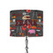 Barbeque 8" Drum Lampshade - ON STAND (Fabric)