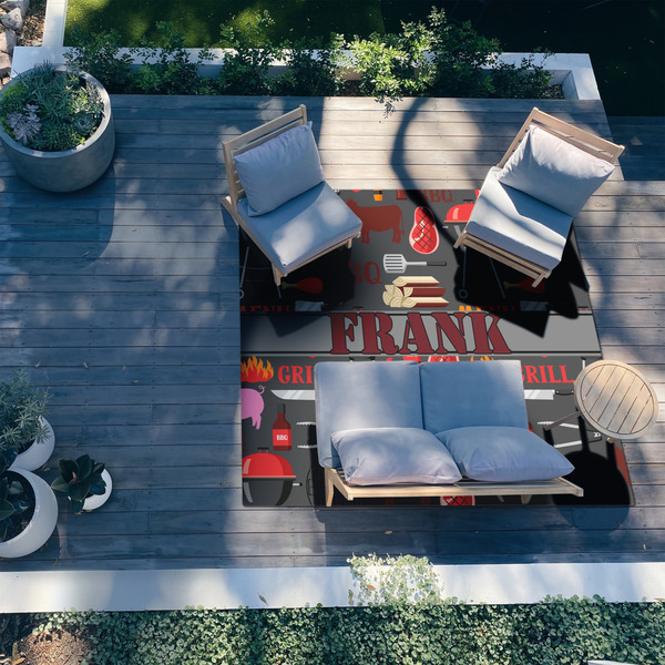 Barbeque 8'x10' Patio Rug - In context