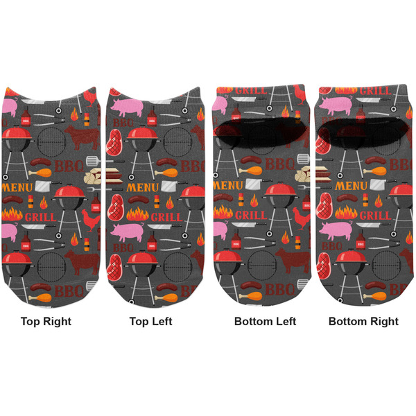 Barbeque Adult Ankle Socks - Double Pair - Front and Back - Apvl