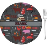 Barbeque 8" Glass Appetizer / Dessert Plates - Single or Set (Personalized)