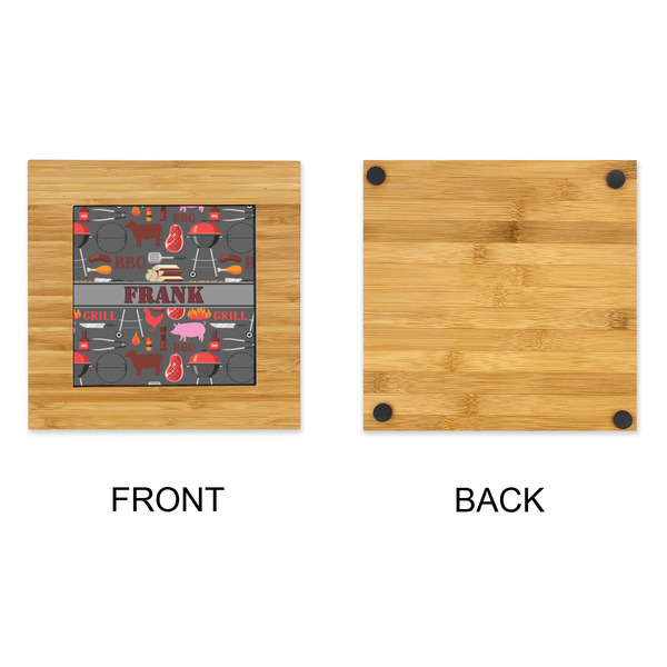 Barbeque Bamboo Trivet with 6" Tile - APPROVAL