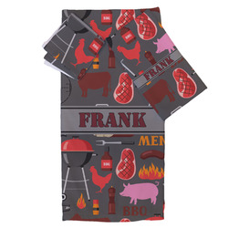 Barbeque Bath Towel Set - 3 Pcs (Personalized)