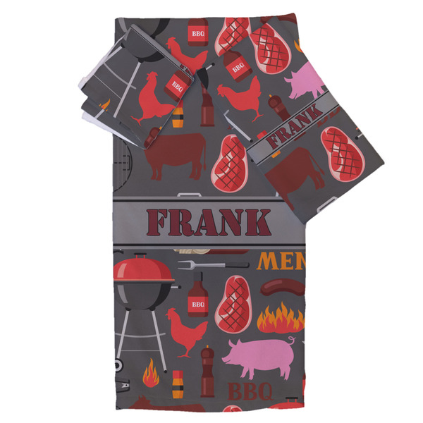 Custom Barbeque Bath Towel Set - 3 Pcs (Personalized)