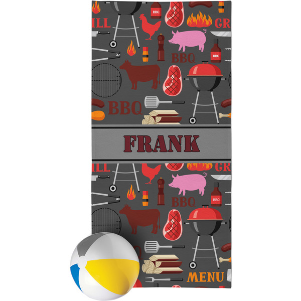 Custom Barbeque Beach Towel (Personalized)