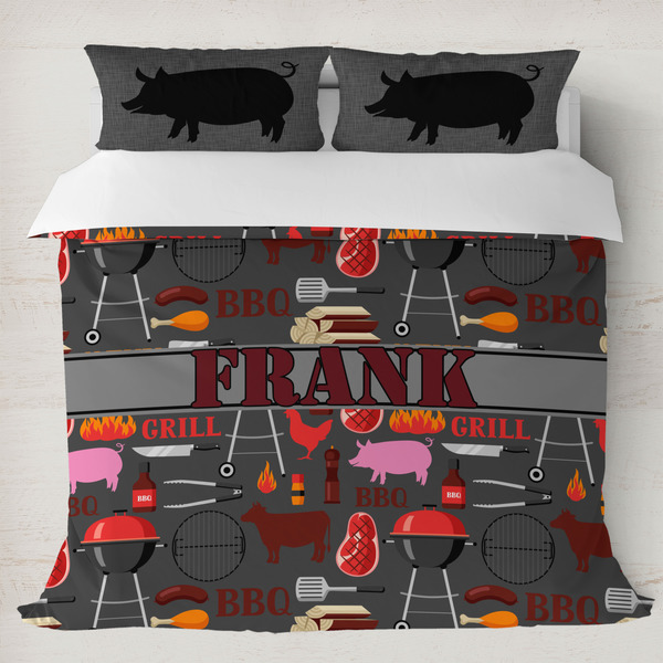 Custom Barbeque Duvet Cover Set - King (Personalized)