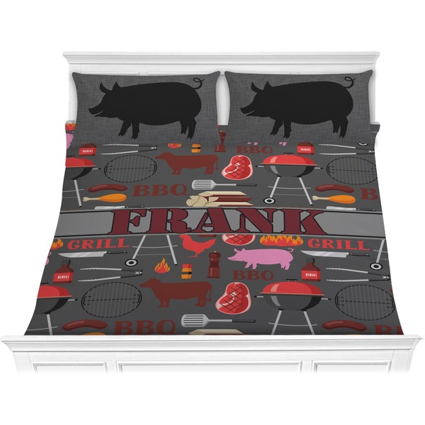 Custom Barbeque Comforter Set - King (Personalized)