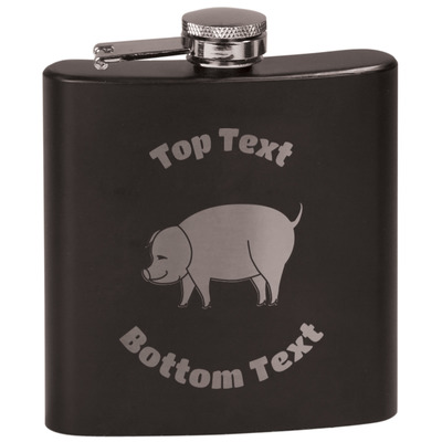 Barbeque Black Flask Set (Personalized)