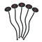 Barbeque Black Plastic 7" Stir Stick - Oval - Fan