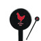 Barbeque Black Plastic 7" Stir Stick - Round - Closeup