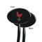 Barbeque Black Plastic 7" Stir Stick - Single Sided - Oval - Front & Back