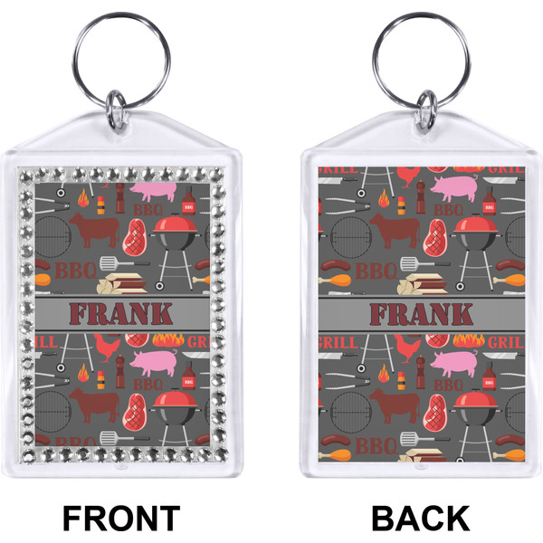Barbeque Bling Keychain (Front + Back)