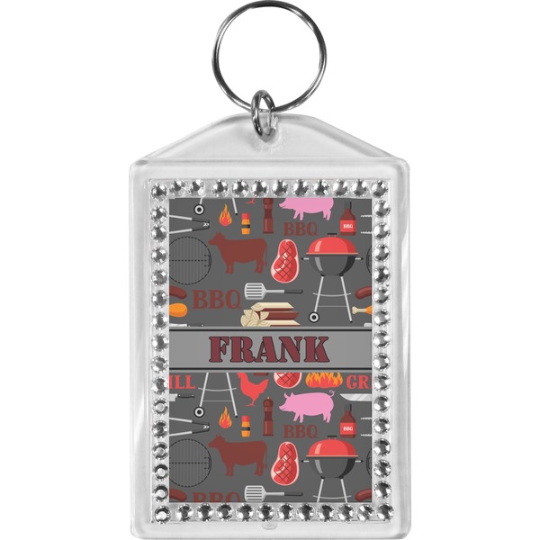 Custom Barbeque Bling Keychain (Personalized)