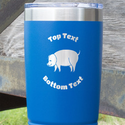 Barbeque 20 oz Stainless Steel Tumbler - Royal Blue - Single Sided (Personalized)