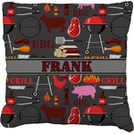 Barbeque Faux-Linen Throw Pillow 20" (Personalized)