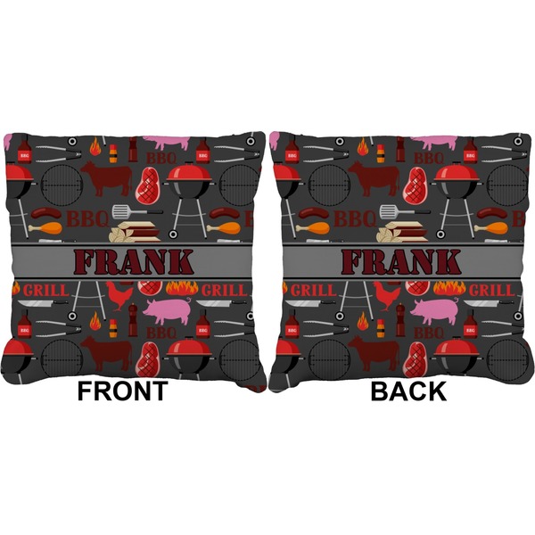 Barbeque Burlap Pillow Approval