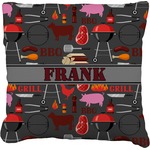 Barbeque Faux-Linen Throw Pillow (Personalized)