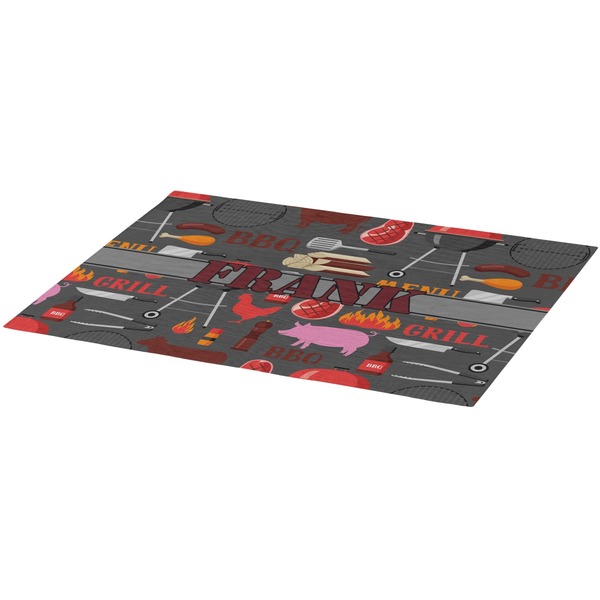 Barbeque Burlap Placemat (Angle View)