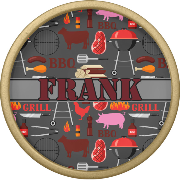 Barbeque Cabinet Knob - Gold - Front