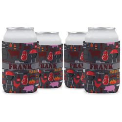 Barbeque Can Cooler (12 oz) - Set of 4 w/ Name or Text