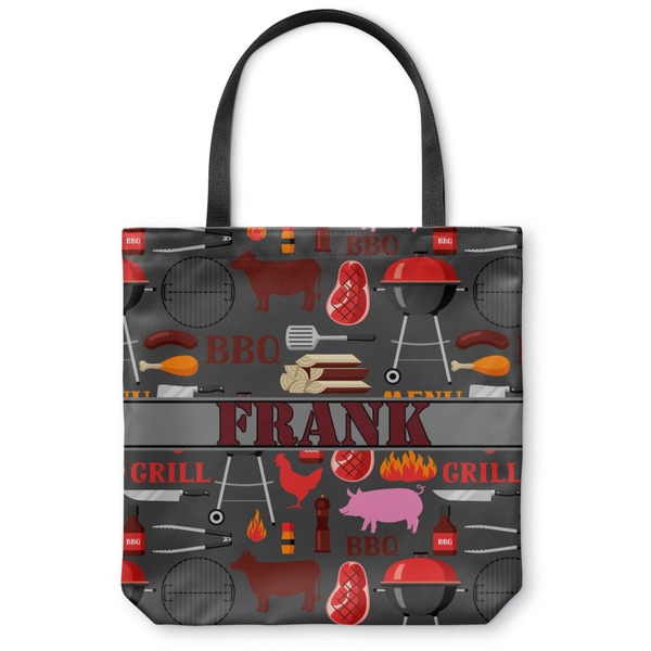 Custom Barbeque Canvas Tote Bag - Large - 18"x18" (Personalized)