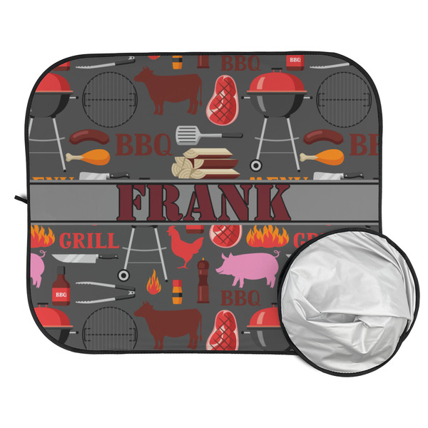 Barbeque Car Sun Shades - FOLDED & UNFOLDED