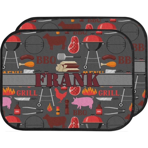 Custom Barbeque Car Floor Mats (Back Seat) (Personalized)