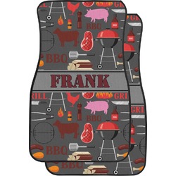 Barbeque Car Floor Mats (Front Seat) (Personalized)