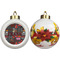 Barbeque Ceramic Christmas Ornament - Poinsettias (APPROVAL)