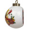 Barbeque Ceramic Christmas Ornament - Poinsettias (Side View)