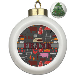 Barbeque Ceramic Ball Ornament - Christmas Tree (Personalized)