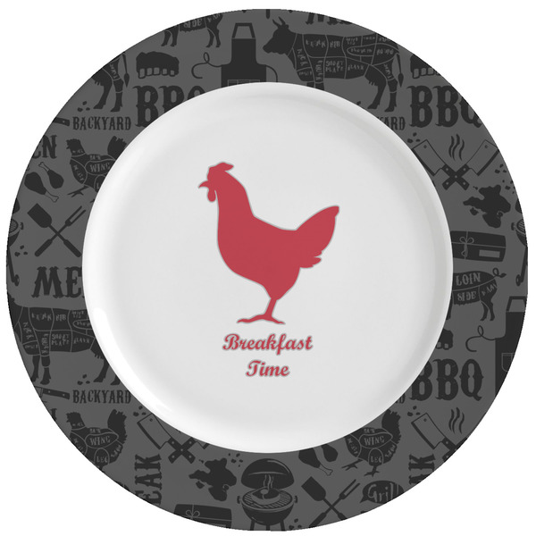 Custom Barbeque Ceramic Dinner Plates (Set of 4) (Personalized)