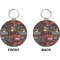 Barbeque Circle Keychain (Front + Back)