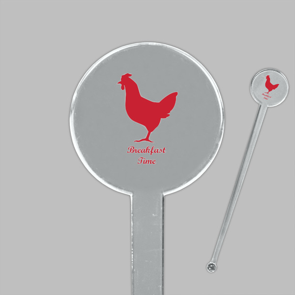 Barbeque Clear Plastic 7" Stir Stick - Round - Closeup