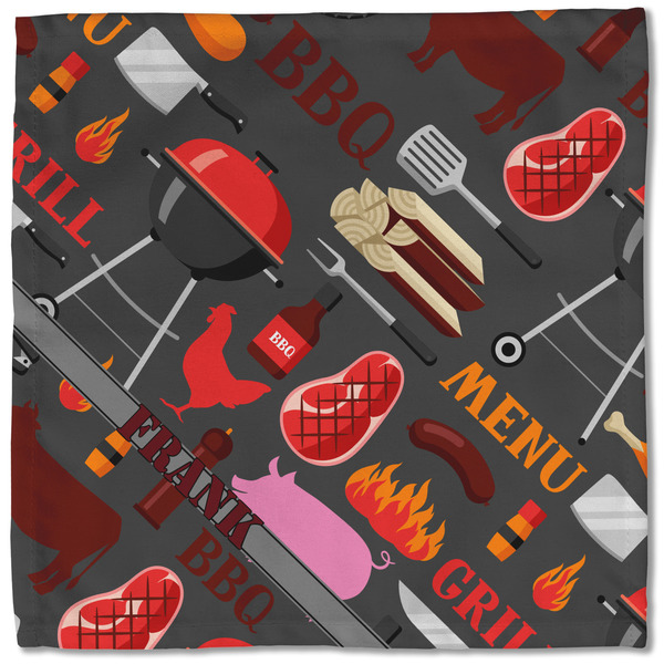 Barbeque Cloth Napkins - Personalized Lunch (Single Full Open)