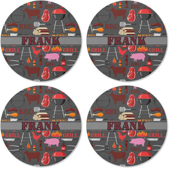 Barbeque Coaster Round Rubber Back - Apvl