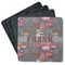 Barbeque Square Rubber Backed Coasters - Set of 4 (Personalized)