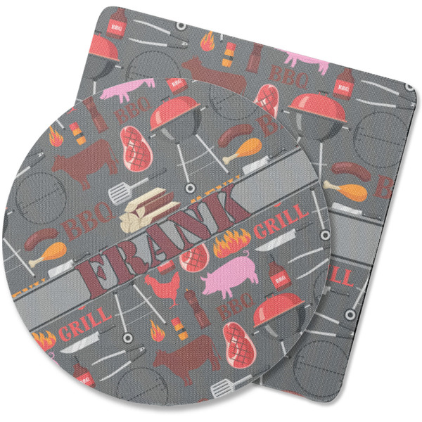 Custom Barbeque Rubber Backed Coaster (Personalized)