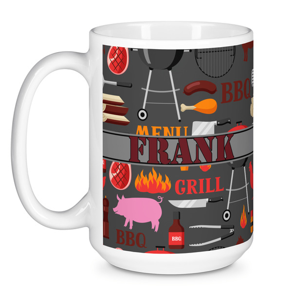 Barbeque Coffee Mug - 15 oz - White