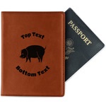 Barbeque Passport Holder - Faux Leather (Personalized)