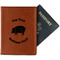 Barbeque Cognac Leather Passport Holder With Passport - Main