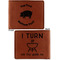 Barbeque Cognac Leatherette Bifold Wallets - Front and Back