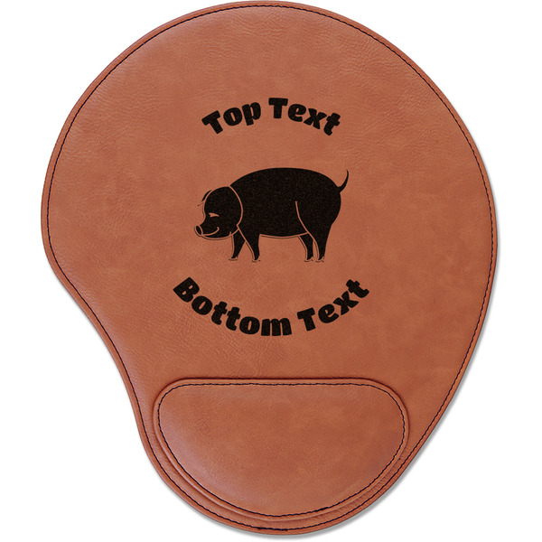 Custom Barbeque Leatherette Mouse Pad with Wrist Support (Personalized)
