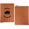 Barbeque Cognac Leatherette Portfolios with Notepad - Large - Single Sided - Apvl