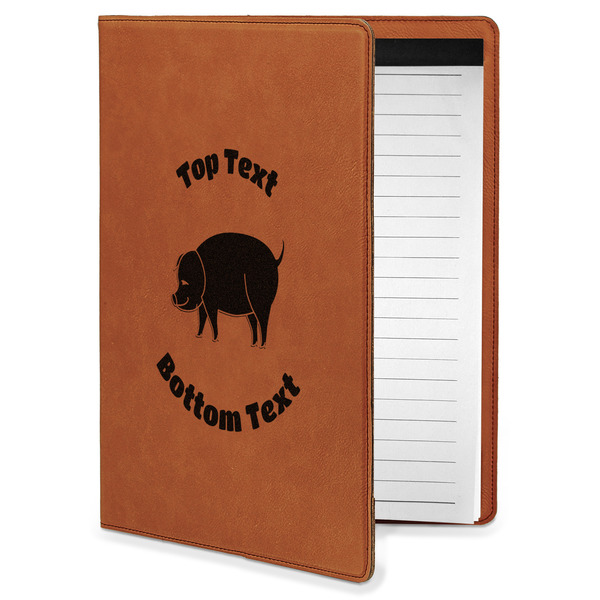 Custom Barbeque Leatherette Portfolio with Notepad - Small - Single Sided (Personalized)