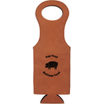 Barbeque Leatherette Wine Tote - Single Sided (Personalized)