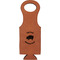 Barbeque Cognac Leatherette Wine Totes - Single Front