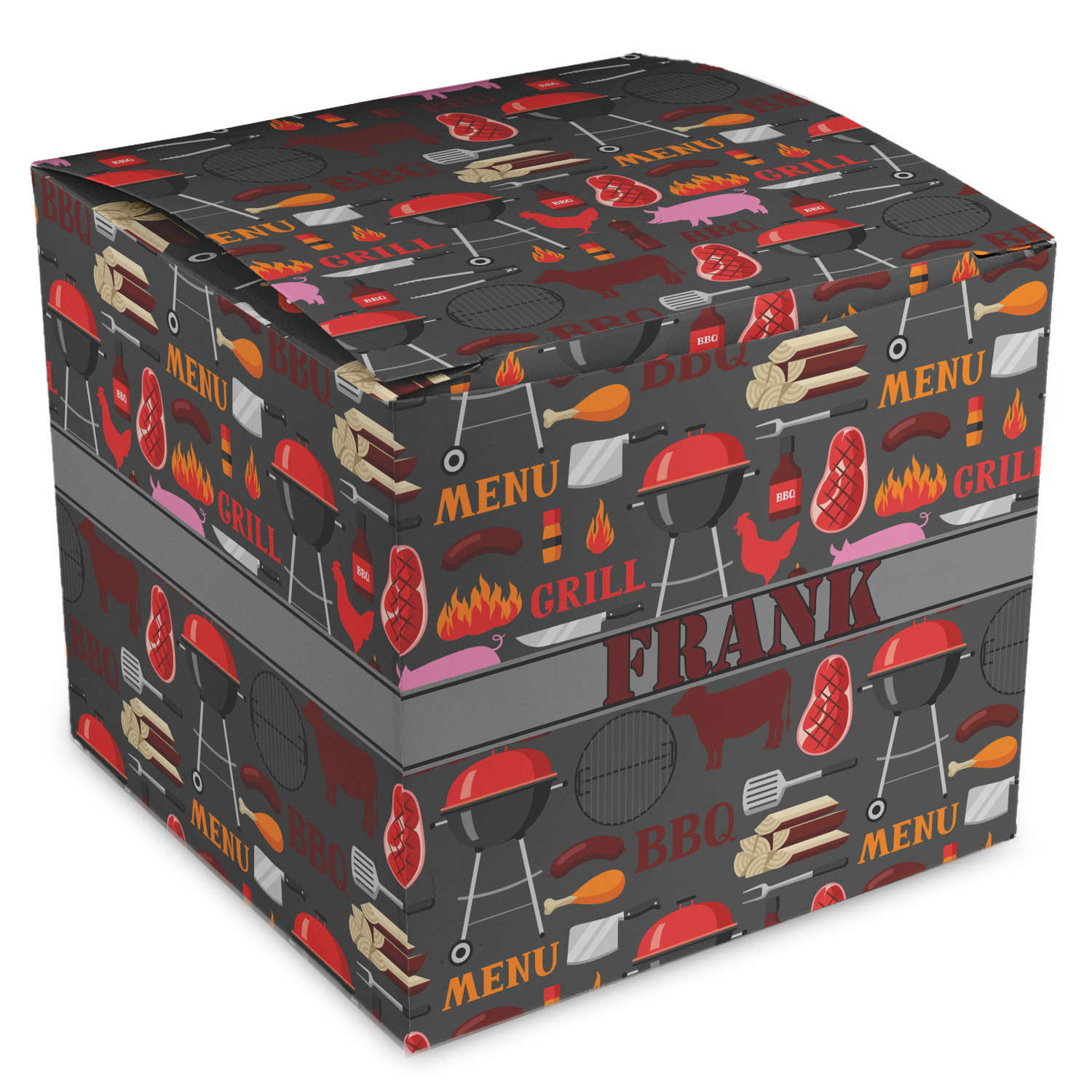 Barbeque Design Custom Cube Favor Box