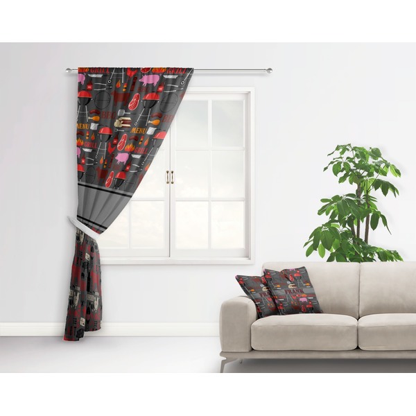 Barbeque Curtain With Window and Rod - in Room Matching Pillow