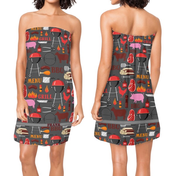 Barbeque Custom Bath Wrap - Front & Back View